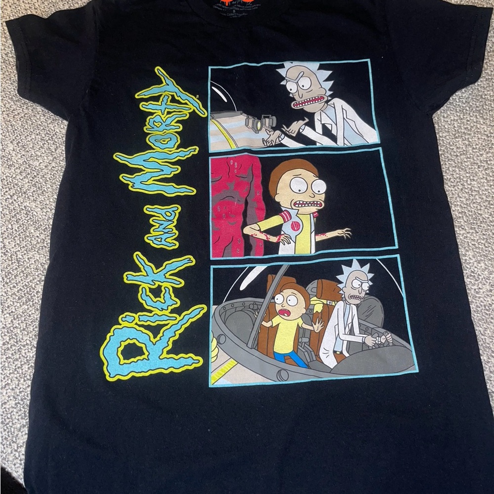 Rick and Morty Black Kids T-Shirt